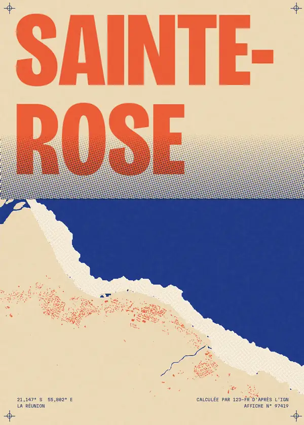 Affiche de Sainte-Rose, calculée par 123-fr d'après l'IGN