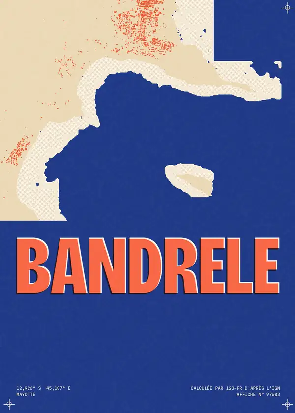 Affiche de Bandrele, calculée par 123-fr d'après l'IGN