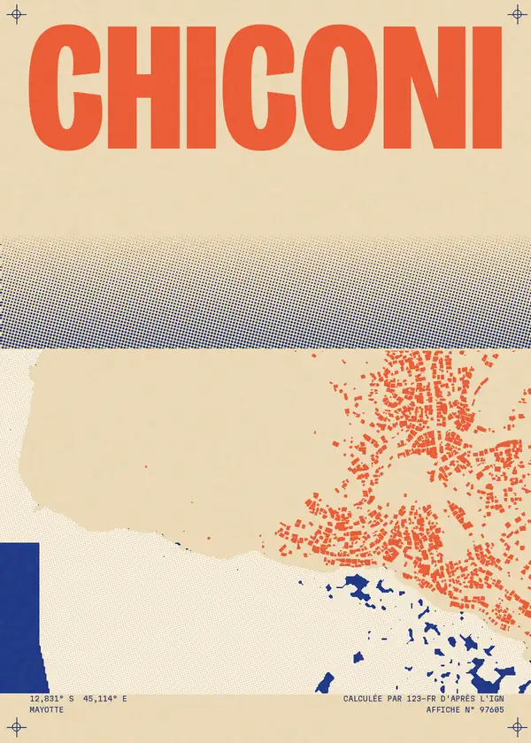 Affiche de Chiconi, calculée par 123-fr d'après l'IGN