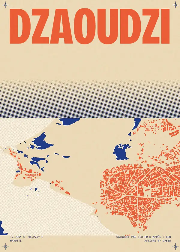 Affiche de Dzaoudzi, calculée par 123-fr d'après l'IGN