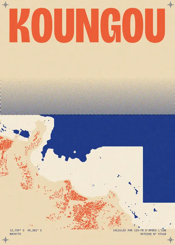 Affiche de Koungou, calculée par 123-fr d'après l'IGN