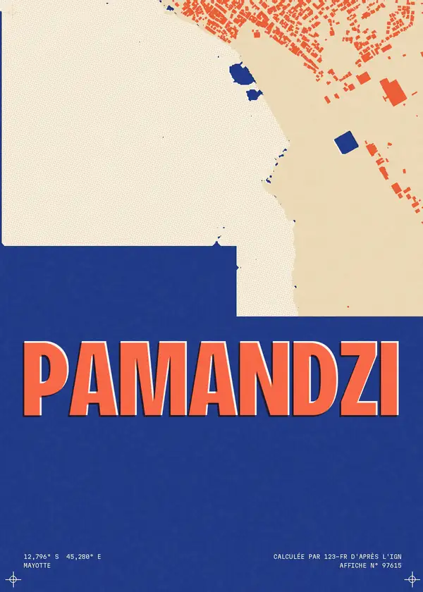 Affiche de Pamandzi, calculée par 123-fr d'après l'IGN