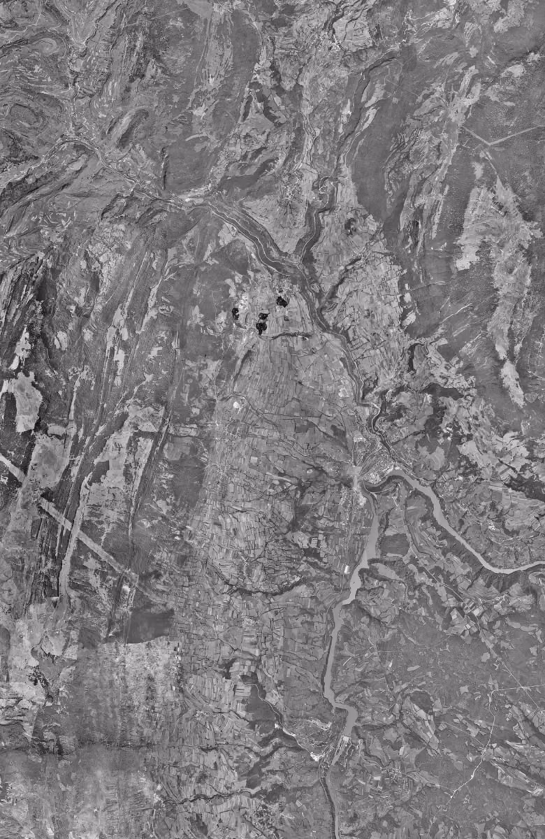 Valserhône en 1952, le territoire vu du ciel, au même cadrage