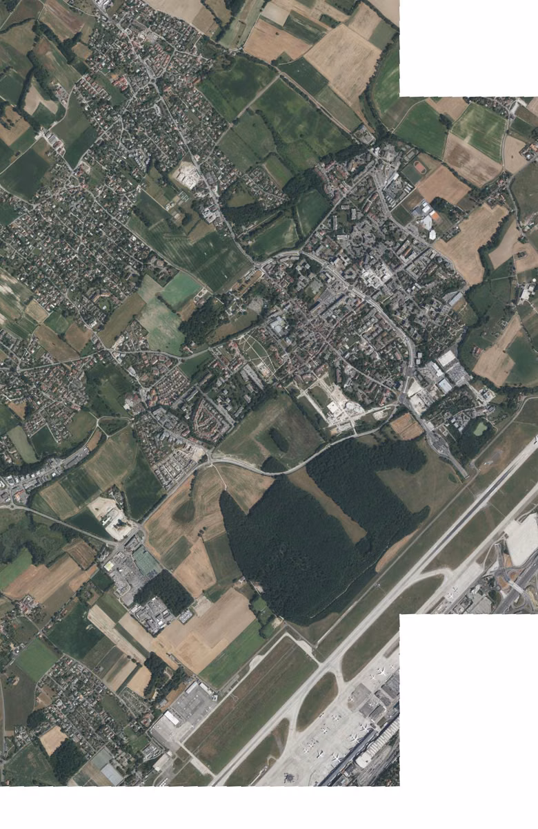 Ferney-Voltaire aujourd'hui, le territoire vu du ciel