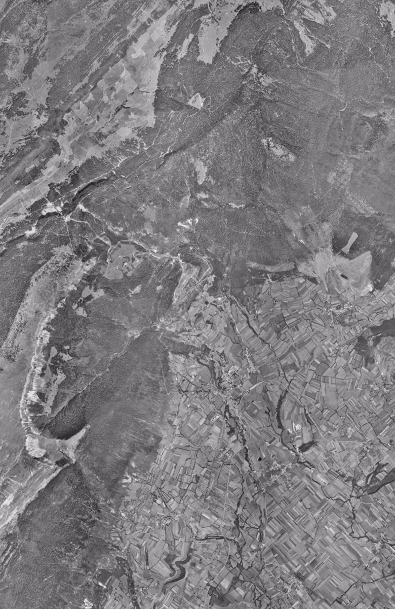 Gex en 1953, le territoire vu du ciel, au même cadrage