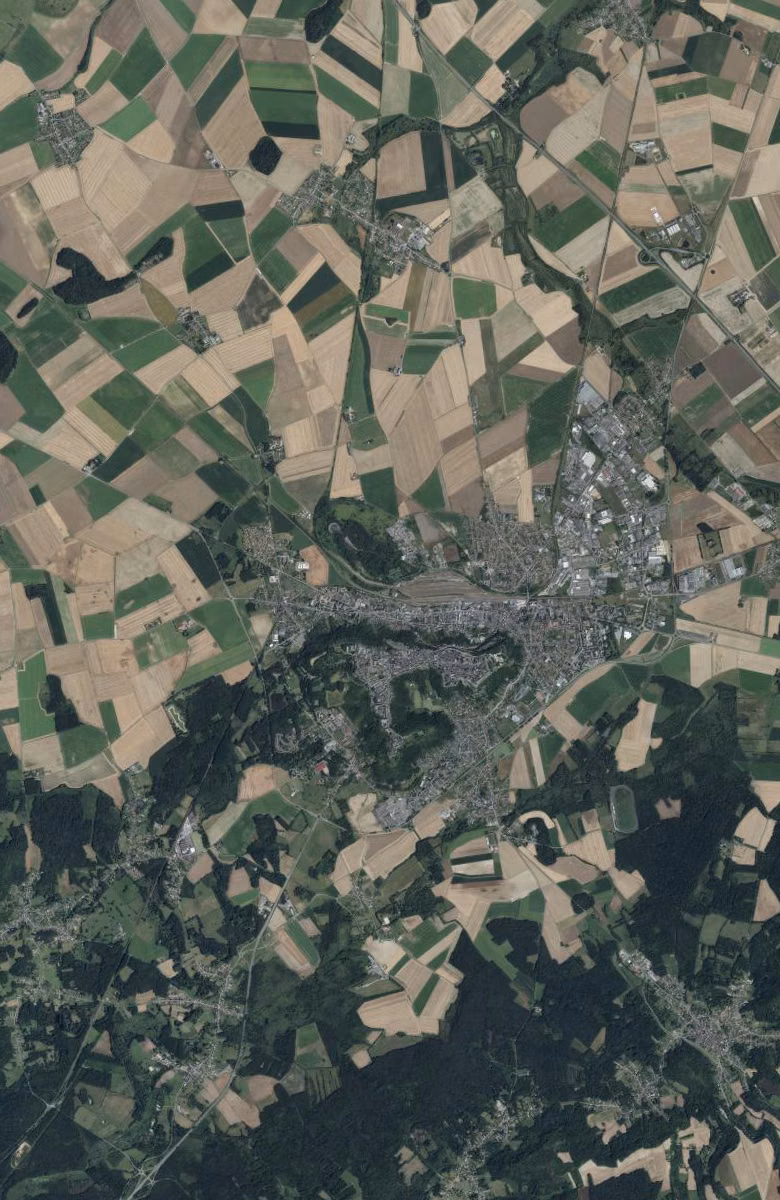 Laon aujourd'hui, le territoire vu du ciel