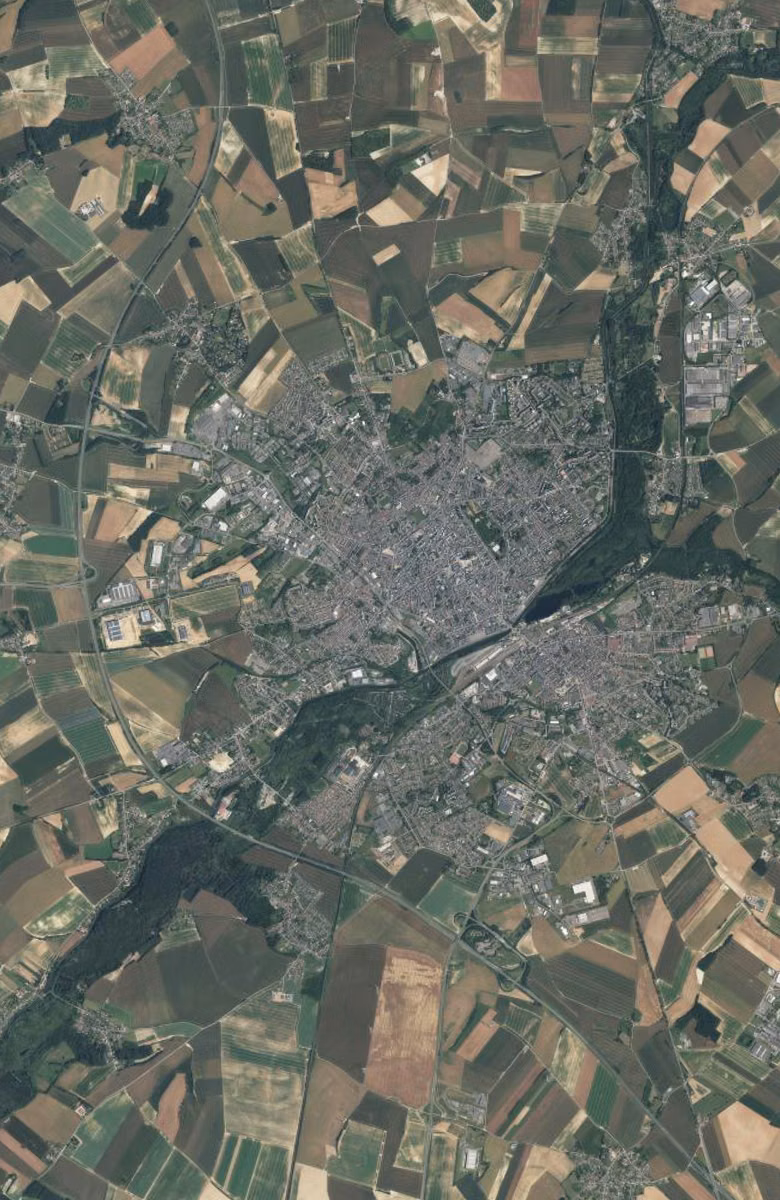 Saint-Quentin aujourd'hui, le territoire vu du ciel