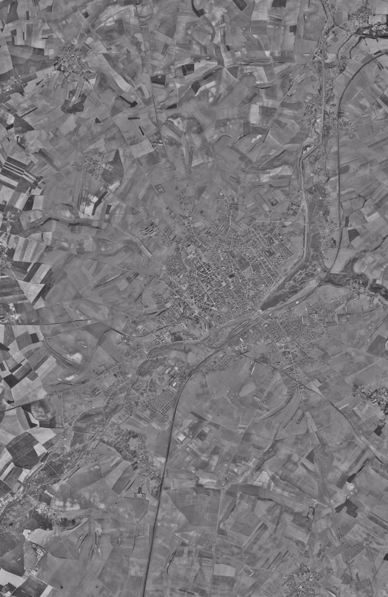 Saint-Quentin en 1956, le territoire vu du ciel, au même cadrage