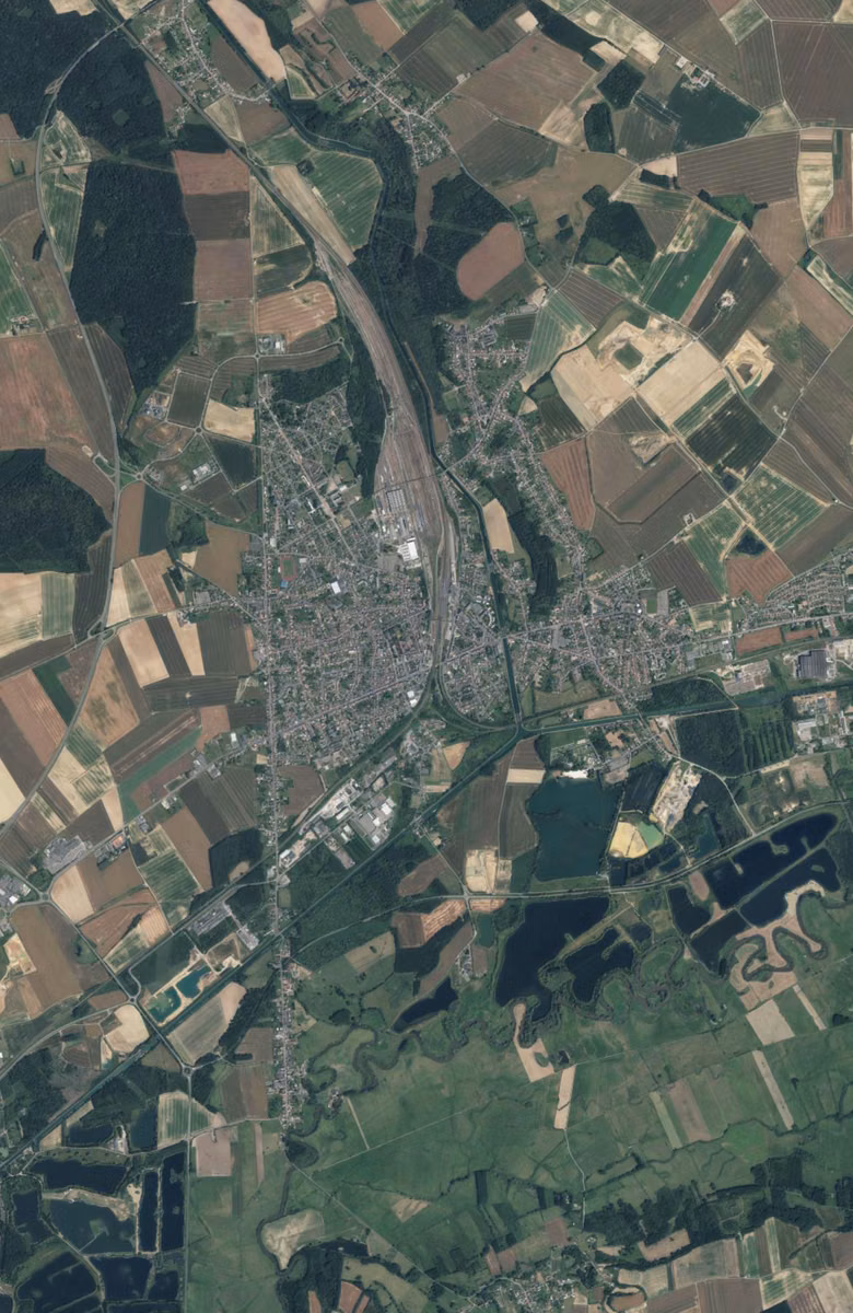 Tergnier aujourd'hui, le territoire vu du ciel