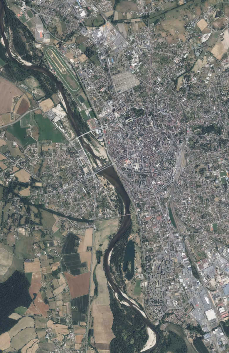 Moulins aujourd'hui, le territoire vu du ciel