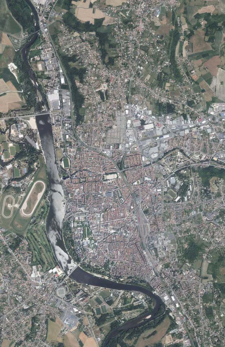 Vichy aujourd'hui, le territoire vu du ciel