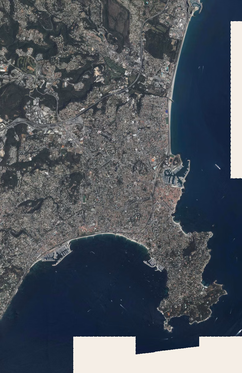 Antibes aujourd'hui, le territoire vu du ciel