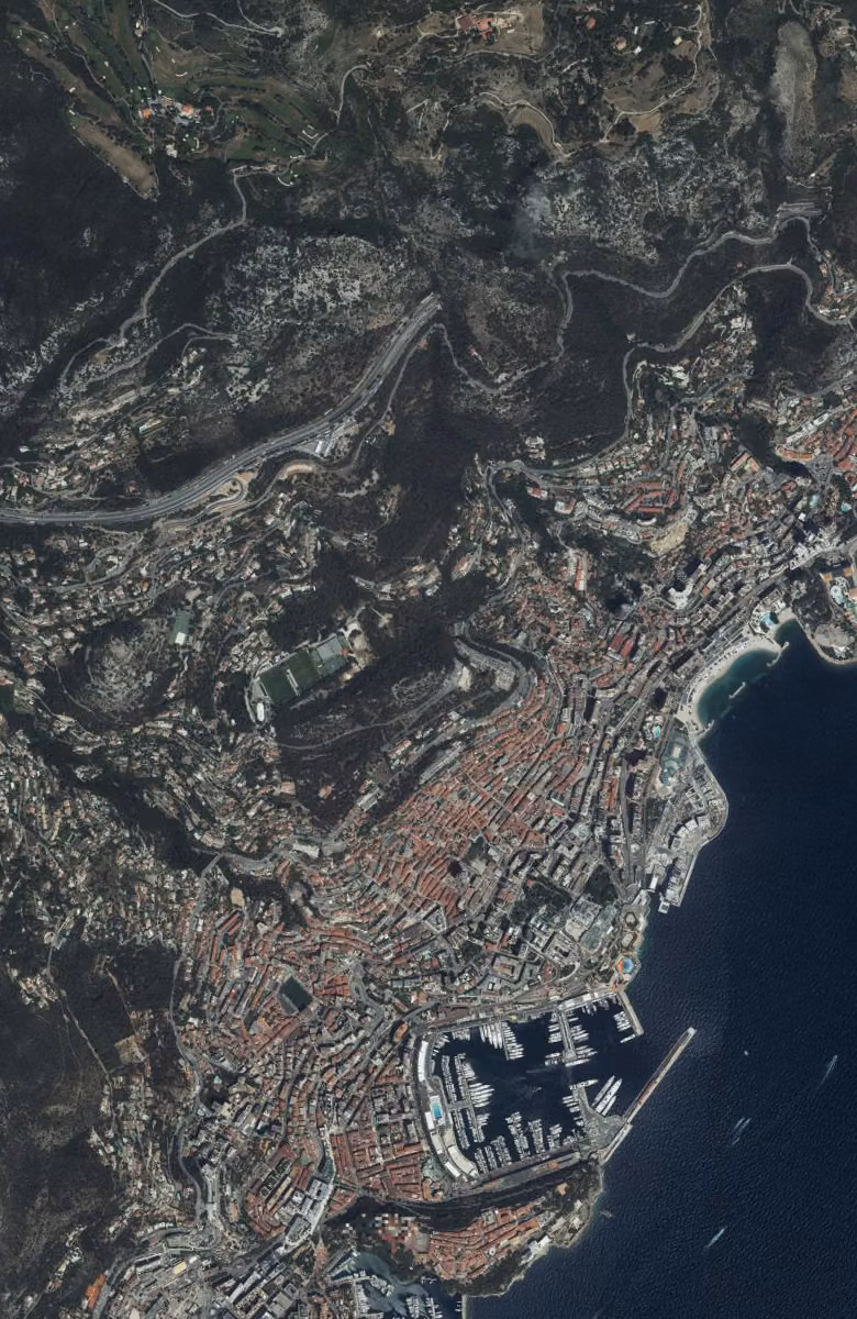 Beausoleil aujourd'hui, le territoire vu du ciel