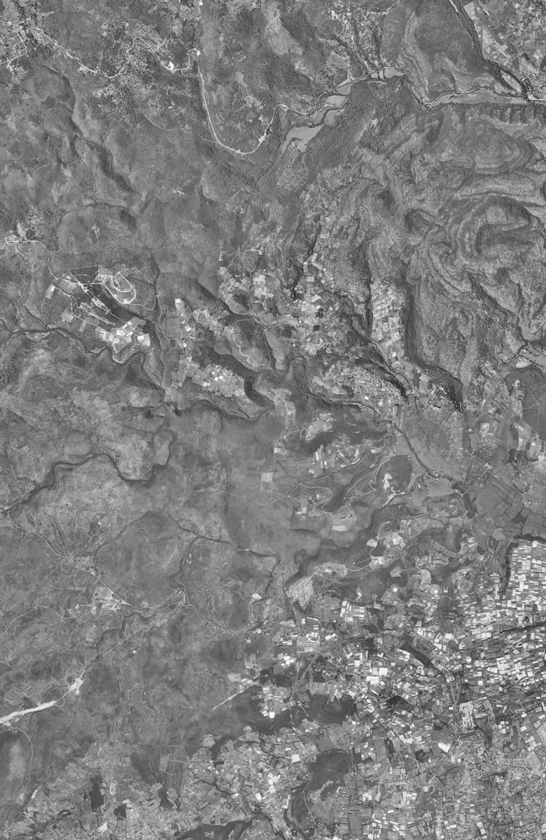 Biot en 1958, le territoire vu du ciel, au même cadrage