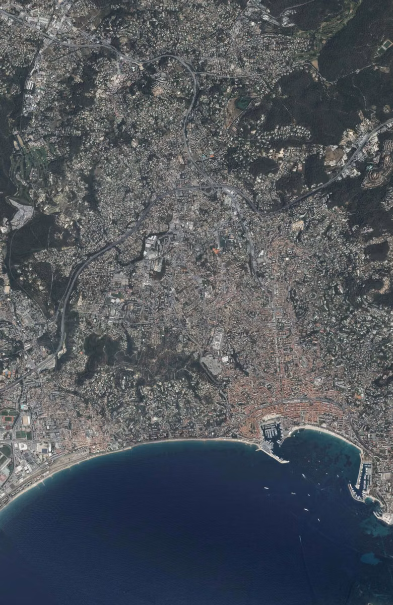 Le Cannet aujourd'hui, le territoire vu du ciel