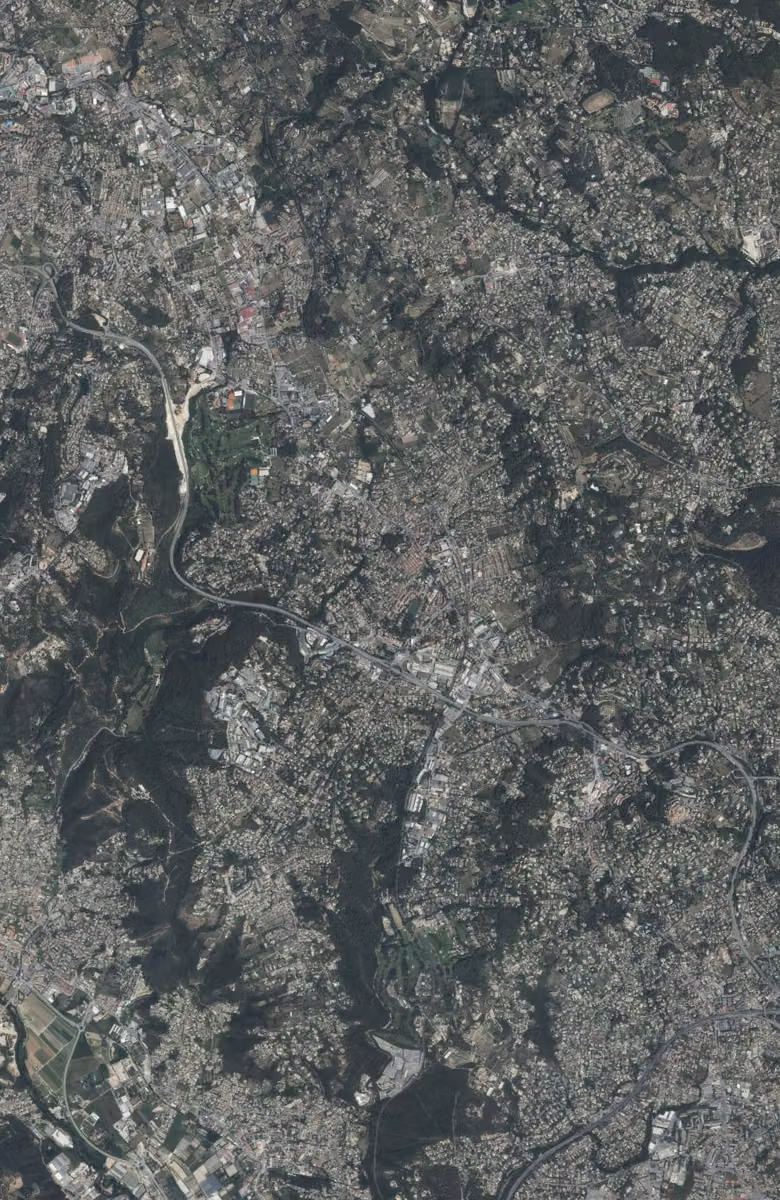 Mouans-Sartoux aujourd'hui, le territoire vu du ciel