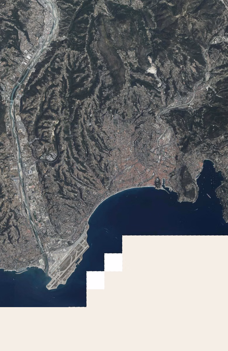 Nice aujourd'hui, le territoire vu du ciel
