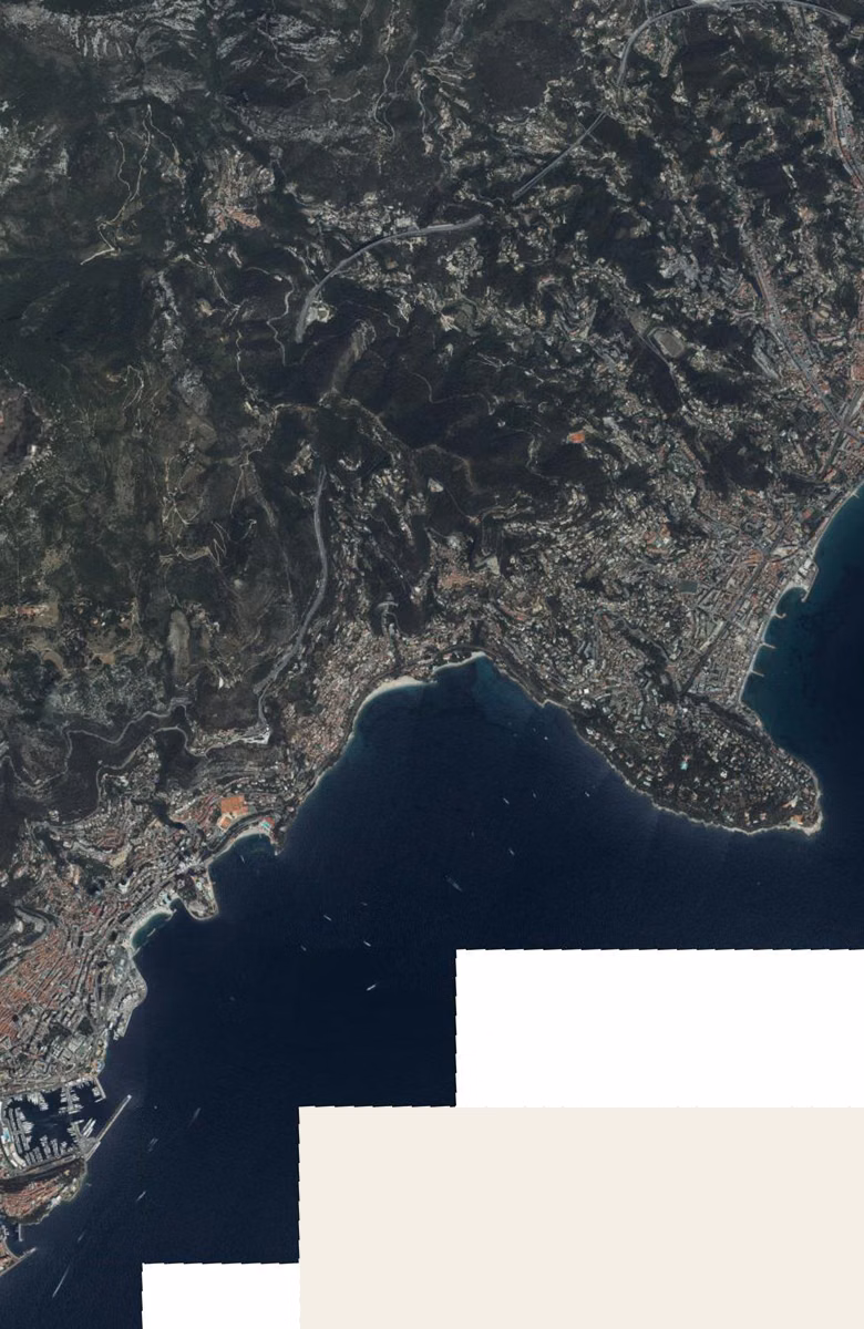 Roquebrune-Cap-Martin aujourd'hui, le territoire vu du ciel