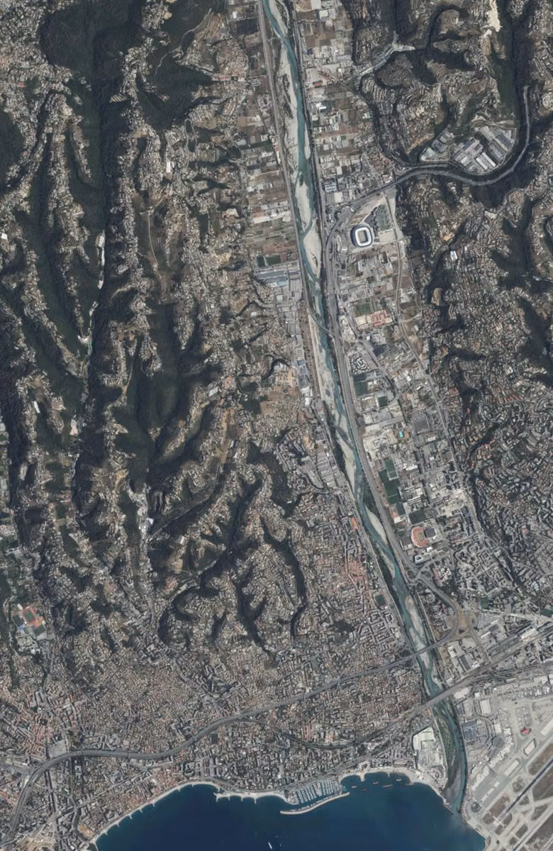 Saint-Laurent-du-Var aujourd'hui, le territoire vu du ciel
