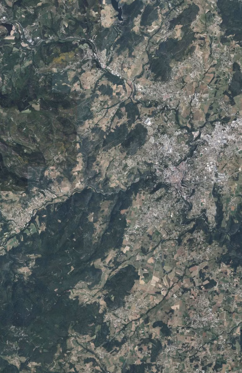 Annonay aujourd'hui, le territoire vu du ciel