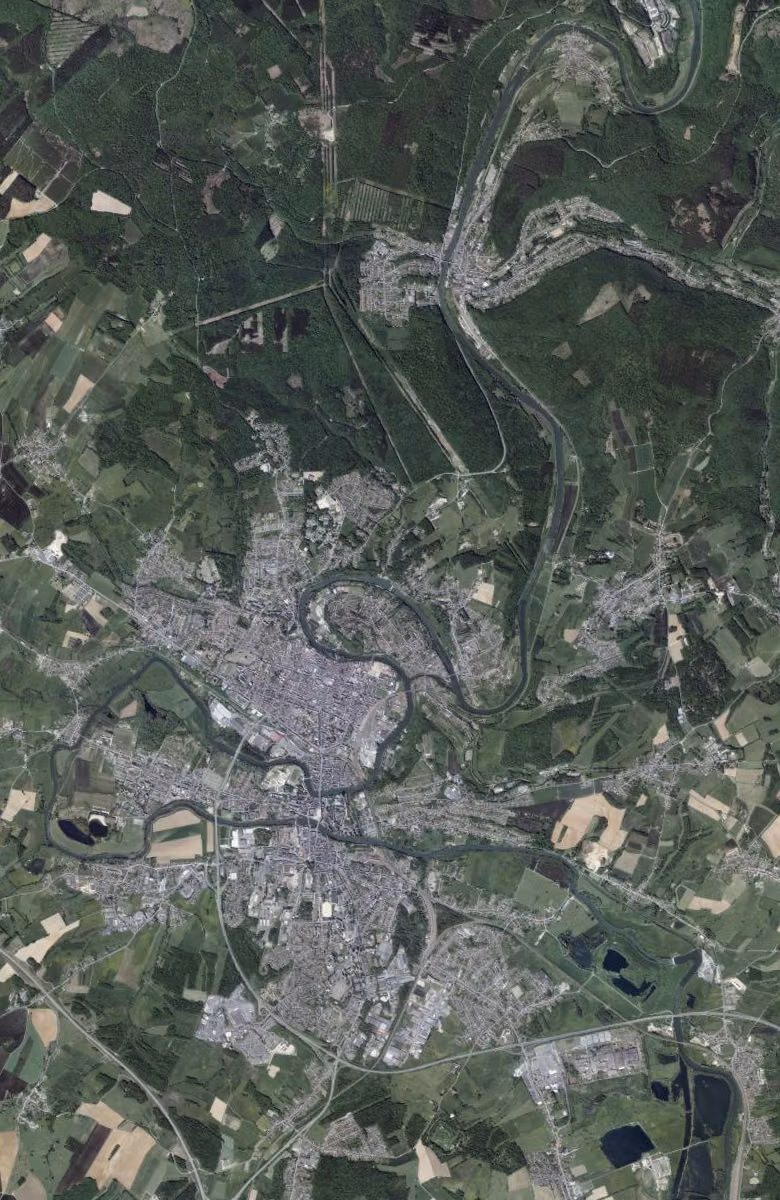 Charleville-Mézières aujourd'hui, le territoire vu du ciel