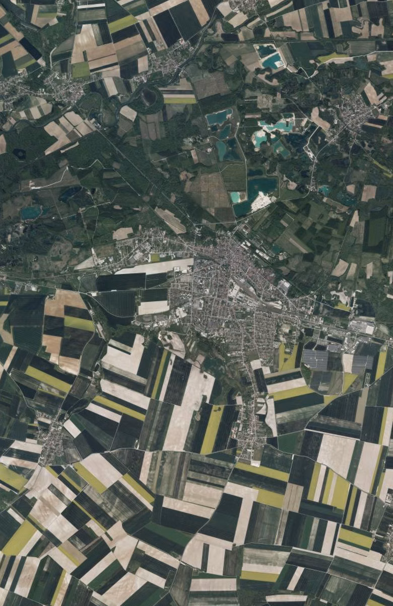 Romilly-sur-Seine aujourd'hui, le territoire vu du ciel