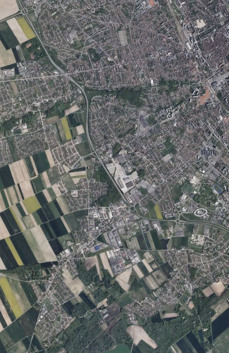 Saint-André-les-Vergers aujourd'hui, le territoire vu du ciel