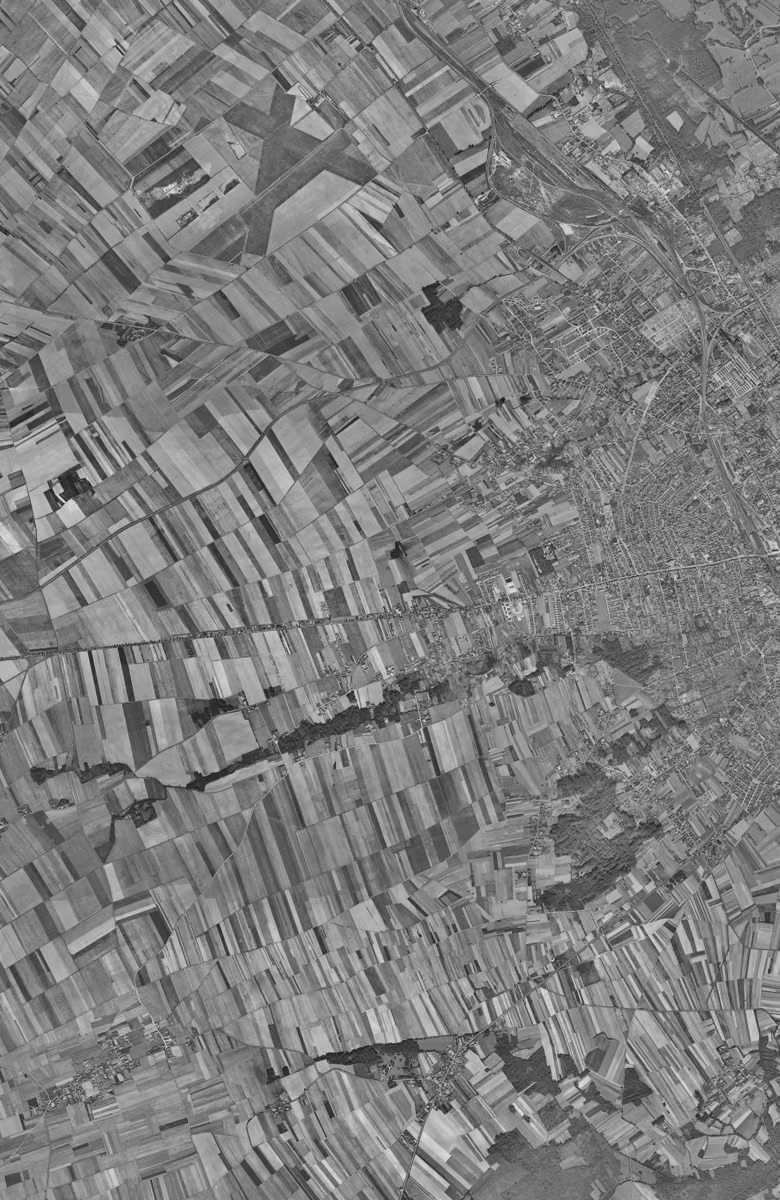 Sainte-Savine en 1953, le territoire vu du ciel, au même cadrage