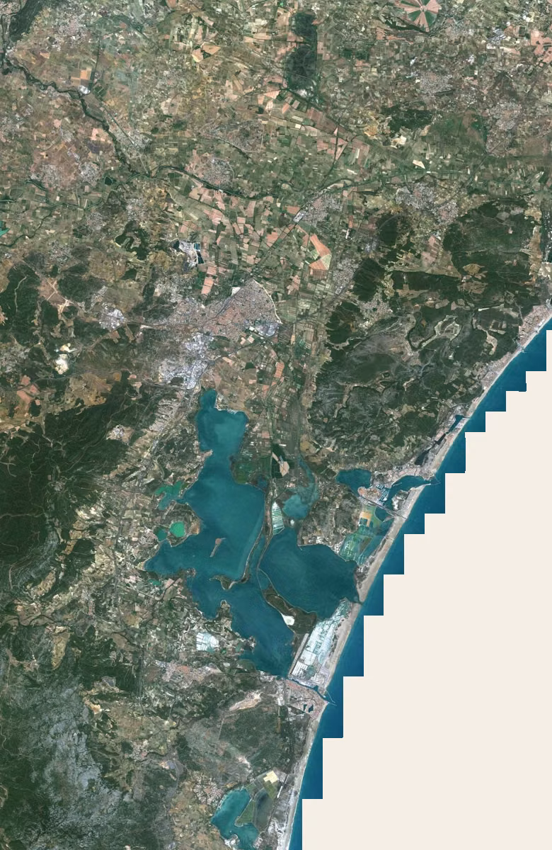 Narbonne aujourd'hui, le territoire vu du ciel