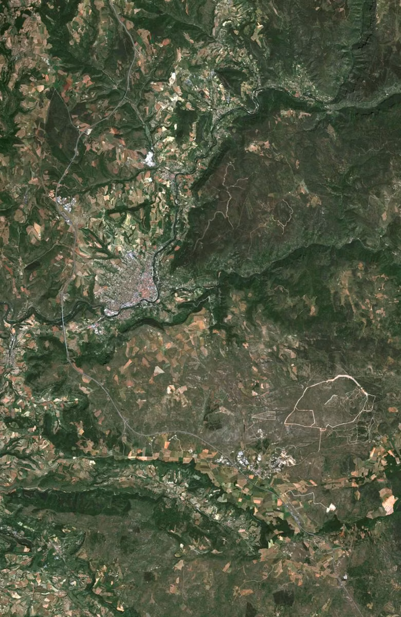 Millau aujourd'hui, le territoire vu du ciel