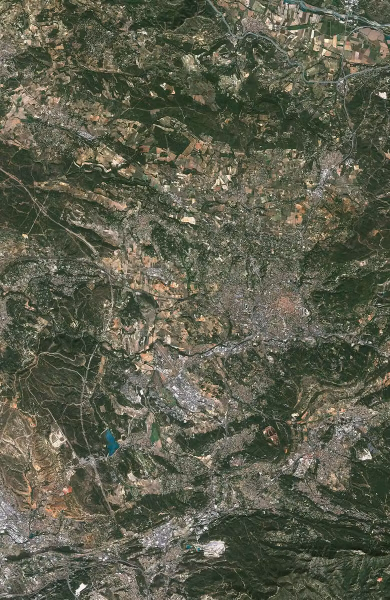 Aix-en-Provence aujourd'hui, le territoire vu du ciel