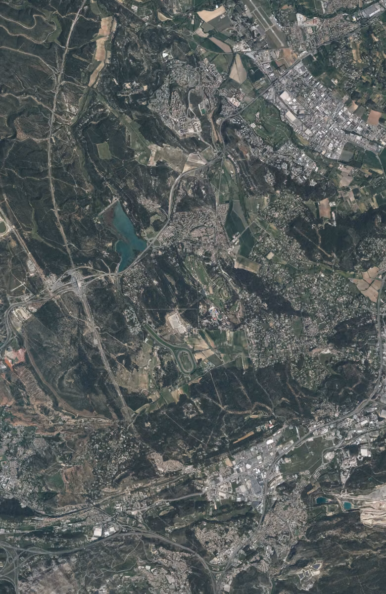 Cabriès aujourd'hui, le territoire vu du ciel