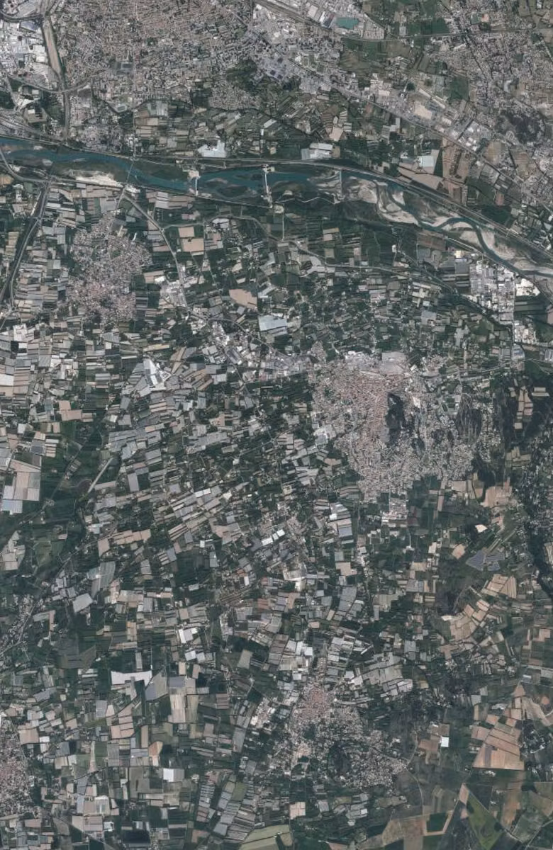 Châteaurenard aujourd'hui, le territoire vu du ciel