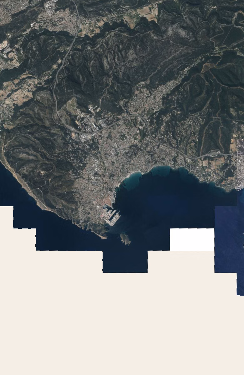 La Ciotat aujourd'hui, le territoire vu du ciel