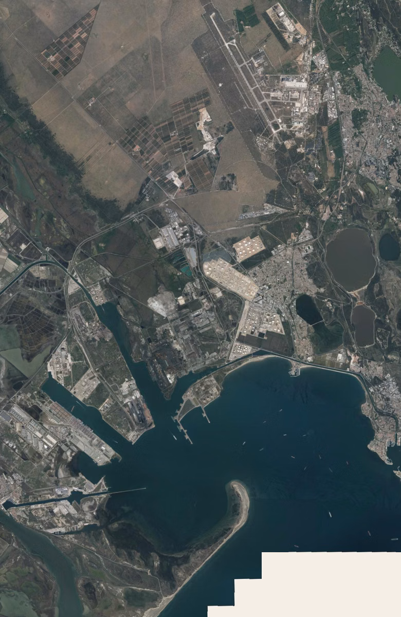 Fos-sur-Mer aujourd'hui, le territoire vu du ciel