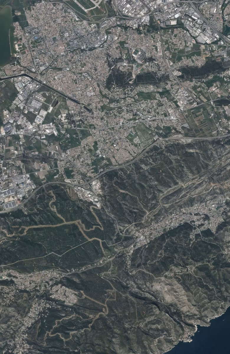 Gignac-la-Nerthe aujourd'hui, le territoire vu du ciel