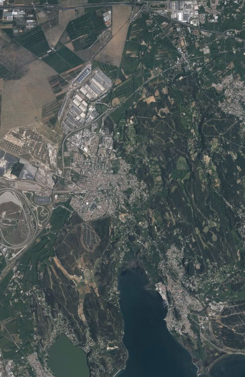 Miramas aujourd'hui, le territoire vu du ciel