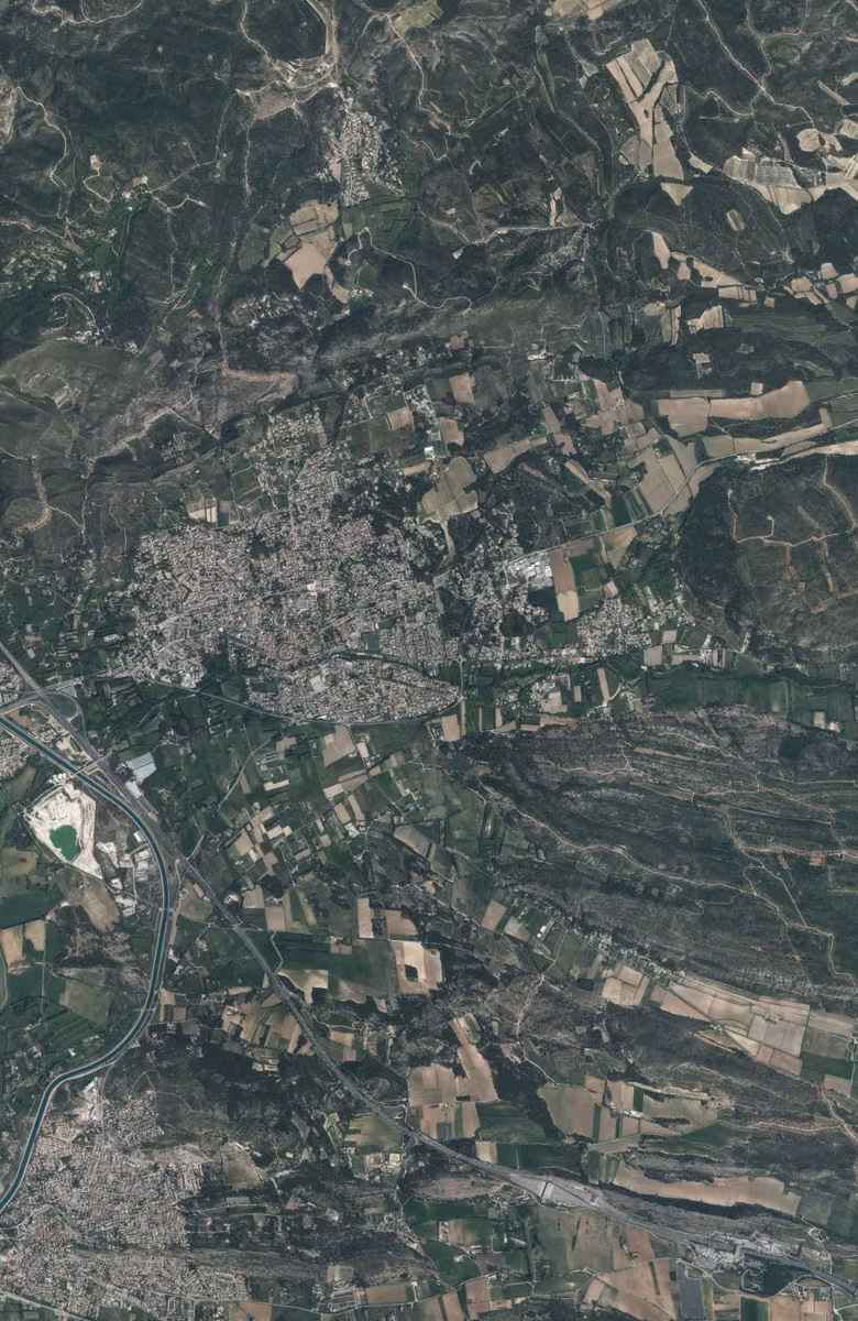 Pélissanne aujourd'hui, le territoire vu du ciel