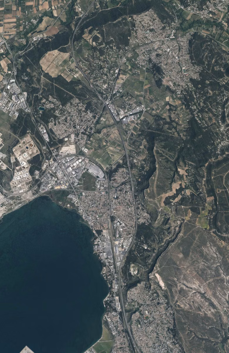 Rognac aujourd'hui, le territoire vu du ciel