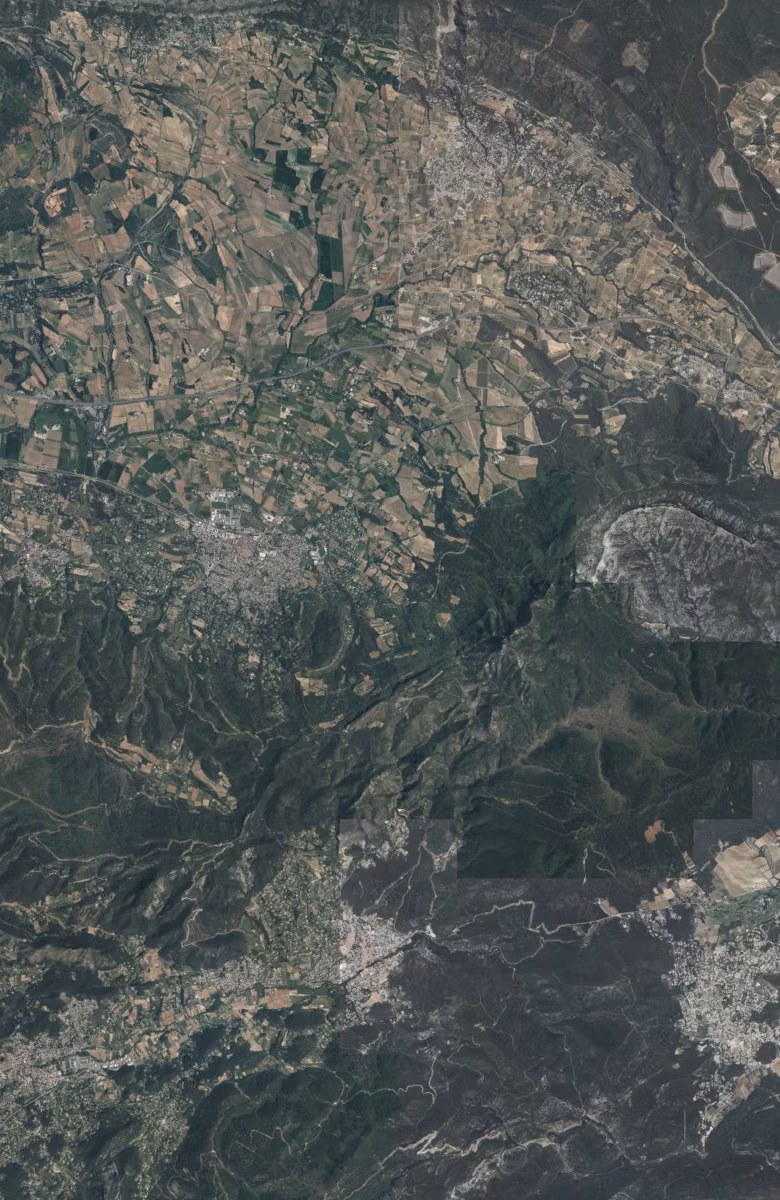 Trets aujourd'hui, le territoire vu du ciel