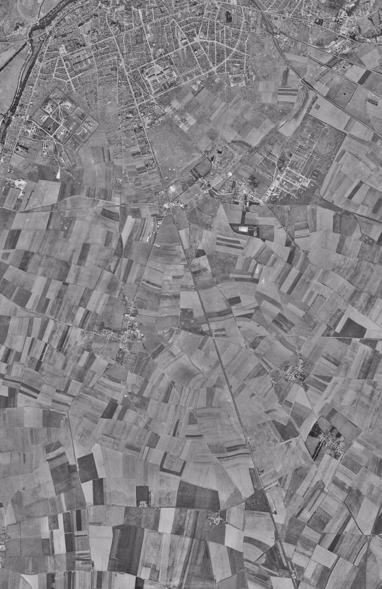 Ifs en 1947, le territoire vu du ciel, au même cadrage