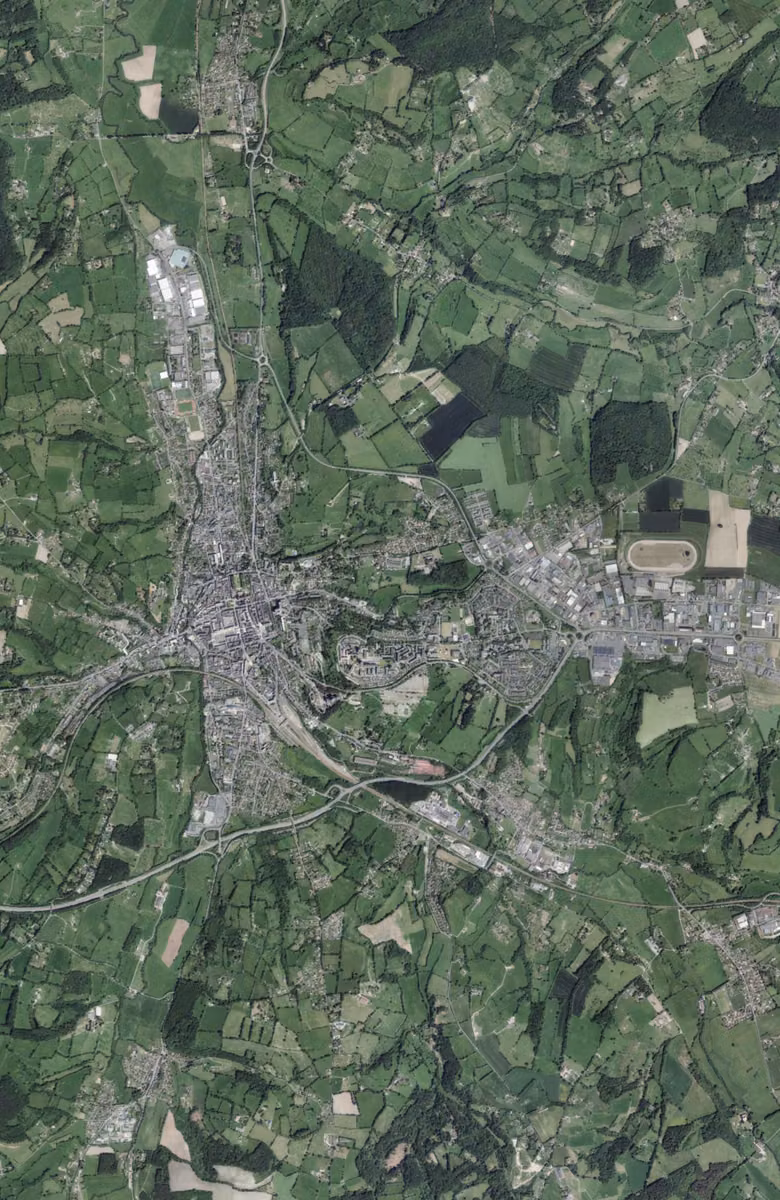 Lisieux aujourd'hui, le territoire vu du ciel