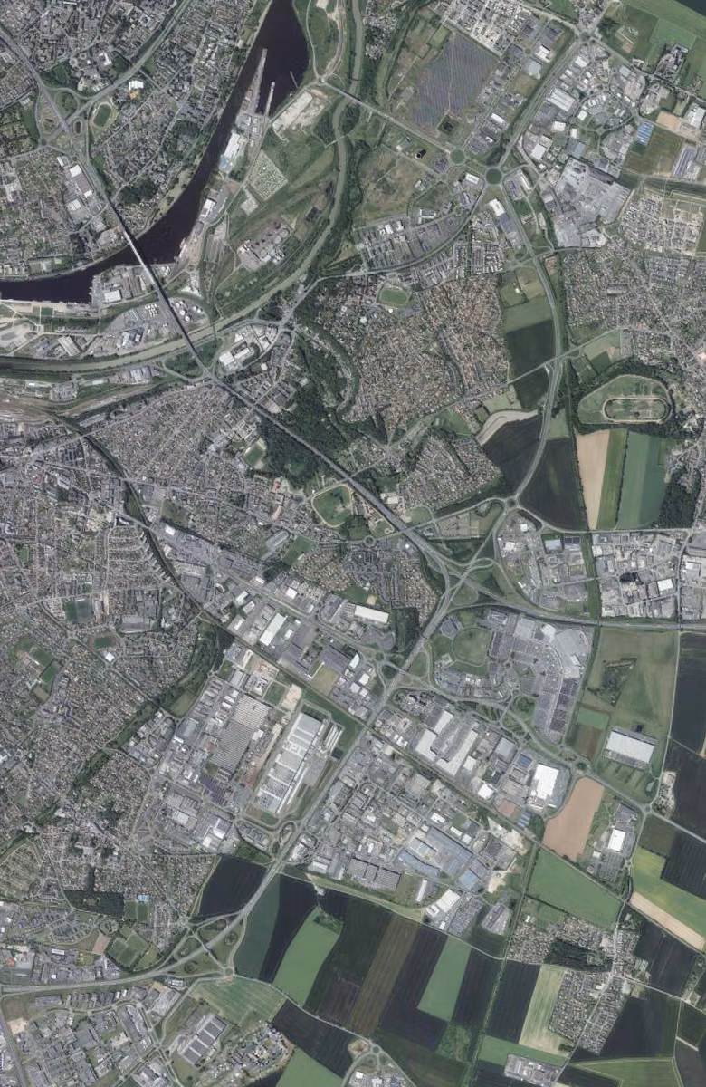 Mondeville aujourd'hui, le territoire vu du ciel