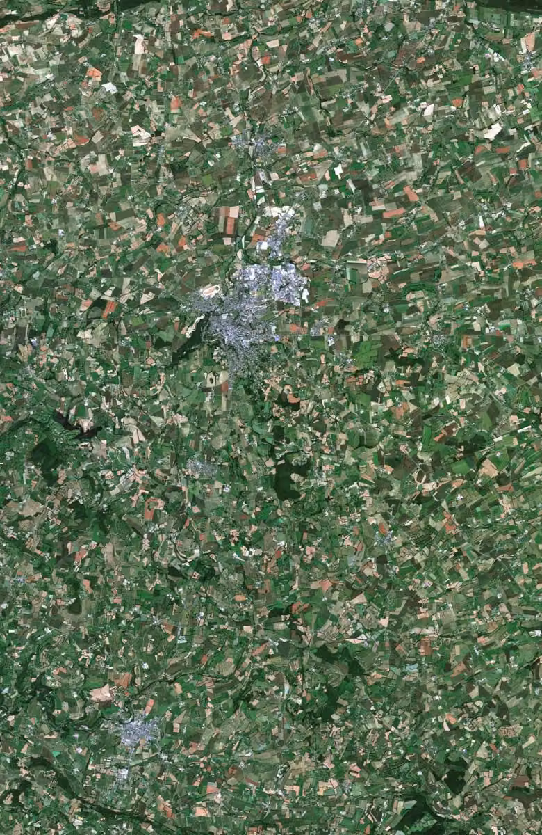 Vire Normandie aujourd'hui, le territoire vu du ciel