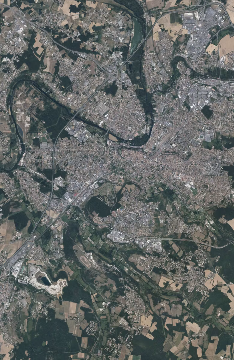 Angoulême aujourd'hui, le territoire vu du ciel