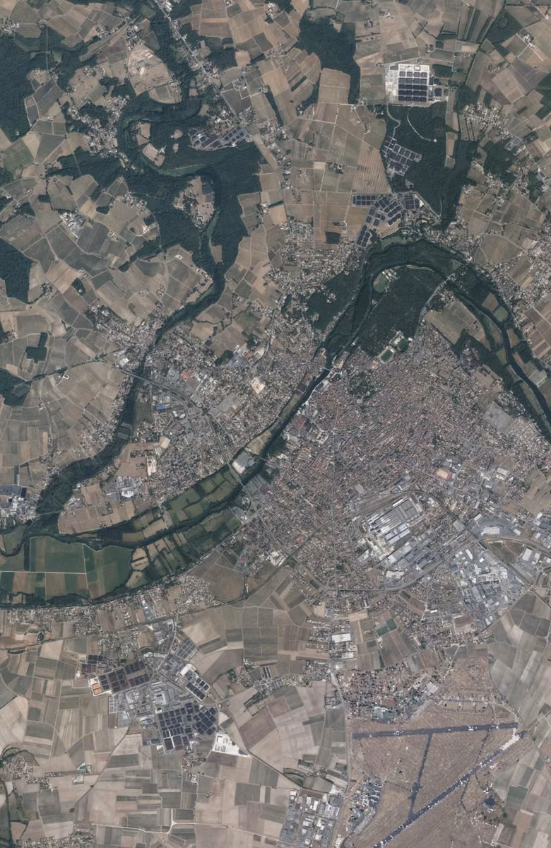 Cognac aujourd'hui, le territoire vu du ciel