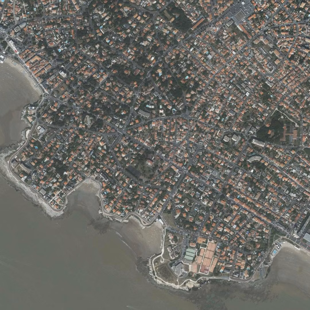 Royan aujourd'hui, le centre vu du ciel