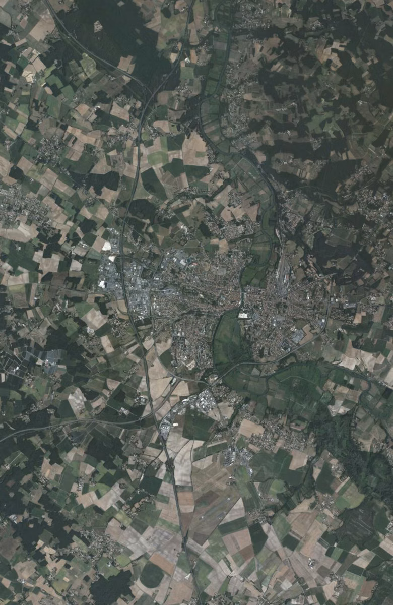 Saintes aujourd'hui, le territoire vu du ciel
