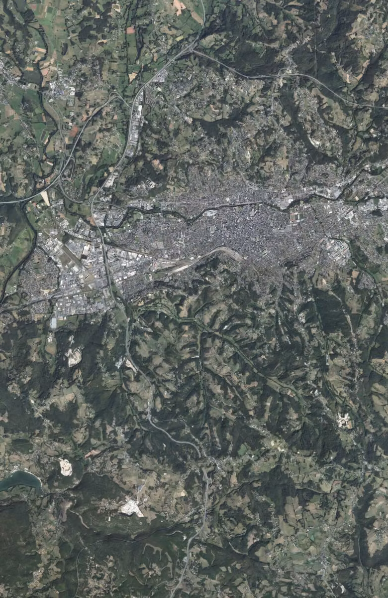 Brive-la-Gaillarde aujourd'hui, le territoire vu du ciel