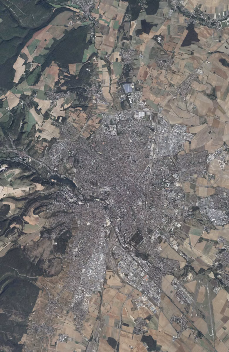 Dijon aujourd'hui, le territoire vu du ciel